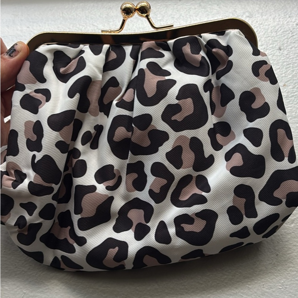 Leopard Print Clutch Bag